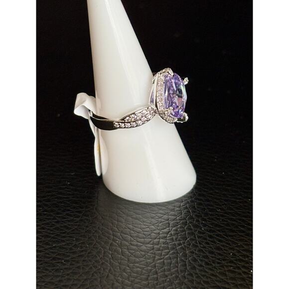 Bomb Party RG32197 Love In Bloom Lavender Topaz Cubic Zirconia Size 7 - Picture 3 of 4